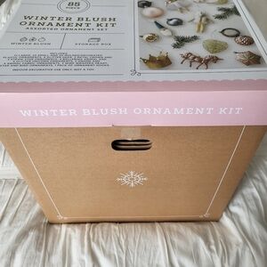 85-piece "Glitter Blush" Christmas Tree Ornament Kit With Storage Box